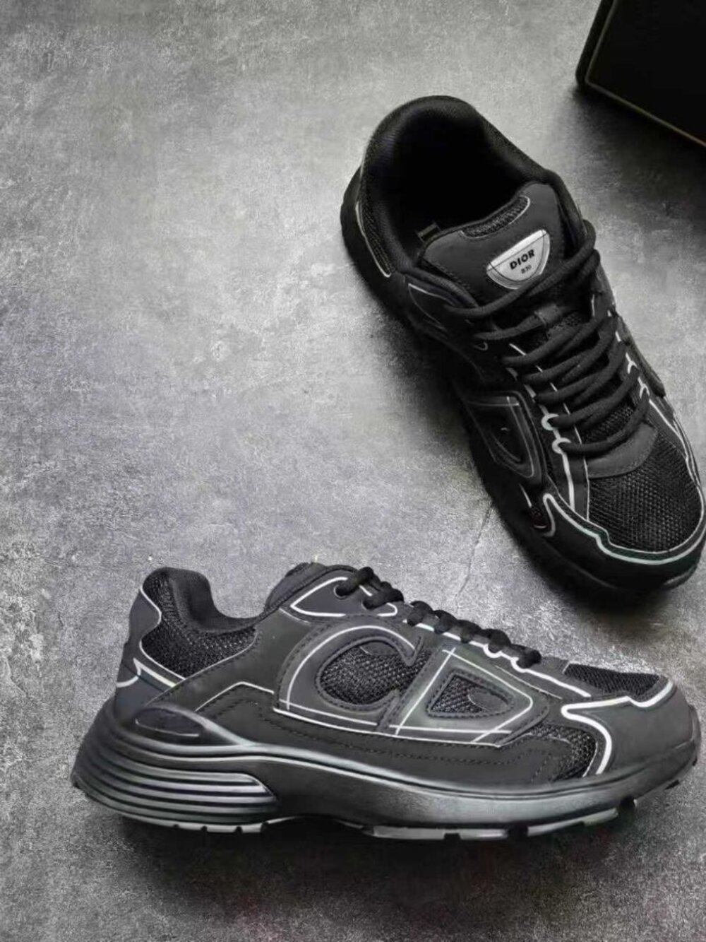 Dior Men’s Black B30 Sneakers Size 41 - Picture 4 of 5